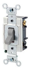 Leviton 1223-SGY Toggle 3-Way AC Quiet Switch 20 Amp 120/277 Volt