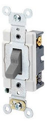 Leviton 1224-SGY 4-Way AC Quiet Toggle Switch, 120/277 VAC, 20 Amp