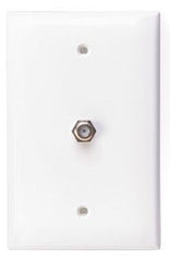 Leviton 40539-MW Midsize Video Wall Jack, Connector, White