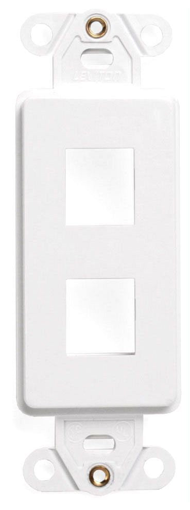 Leviton 41642-W QuickPort Decora Insert, 2-Ports, White