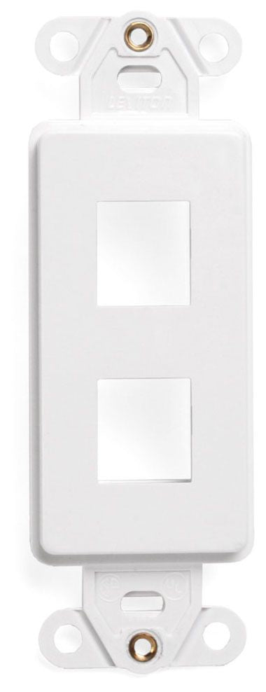 Leviton 41642-W QuickPort Decora Insert, 2-Ports, White