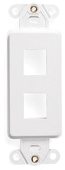 Leviton 41642-W QuickPort Decora Insert, 2-Ports, White