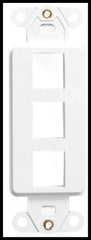 Leviton 41643-W QuickPort Decora Insert, 3-Ports, White