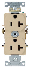 Leviton 5342-I 125 Volt 20 Amp 2-Pole 3-Wire NEMA 5-20R 1 Hp Ivory Thermoplastic Nylon Straight Blade Duplex Receptacle