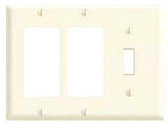 Leviton 80431-T Combination Wallplate Standard Size 3 Gangs Light Almond