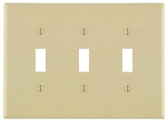 Leviton 80511-I Wallplate Midway Size Traditional 3 Gang 4-7/8 H x 6-3/4 in W