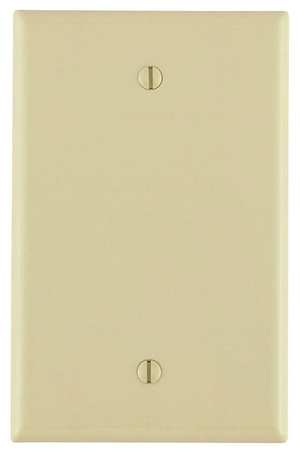 Leviton 80514-I Blank Wallplate, Midway Size, Thermoset, Ivory