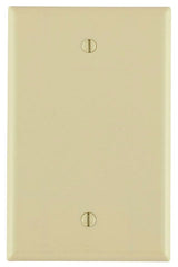 Leviton 80514-I Blank Wallplate, Midway Size, Thermoset, Ivory