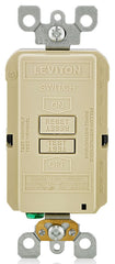 Leviton GFRBF-I GFCI Dead Front Receptacle, Self-Test, 125 VAC, 20 Amp, 2 Poles, Ivory