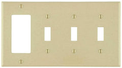 Leviton P326-I Combination Wallplate Standard Size 4 Gangs