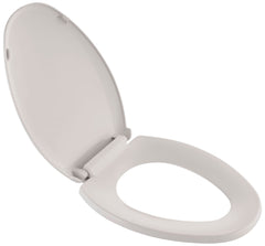 American Standard 5257A65C.020 Easy Lift and Clean Toilet Seat, Elongated Bowl, Closed Front, Plastic, White, Slow-Close Hinge