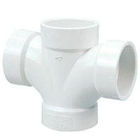 NIBCO INC K271000 4835 4 HxHxHxH Double Sanitary Tee PVC