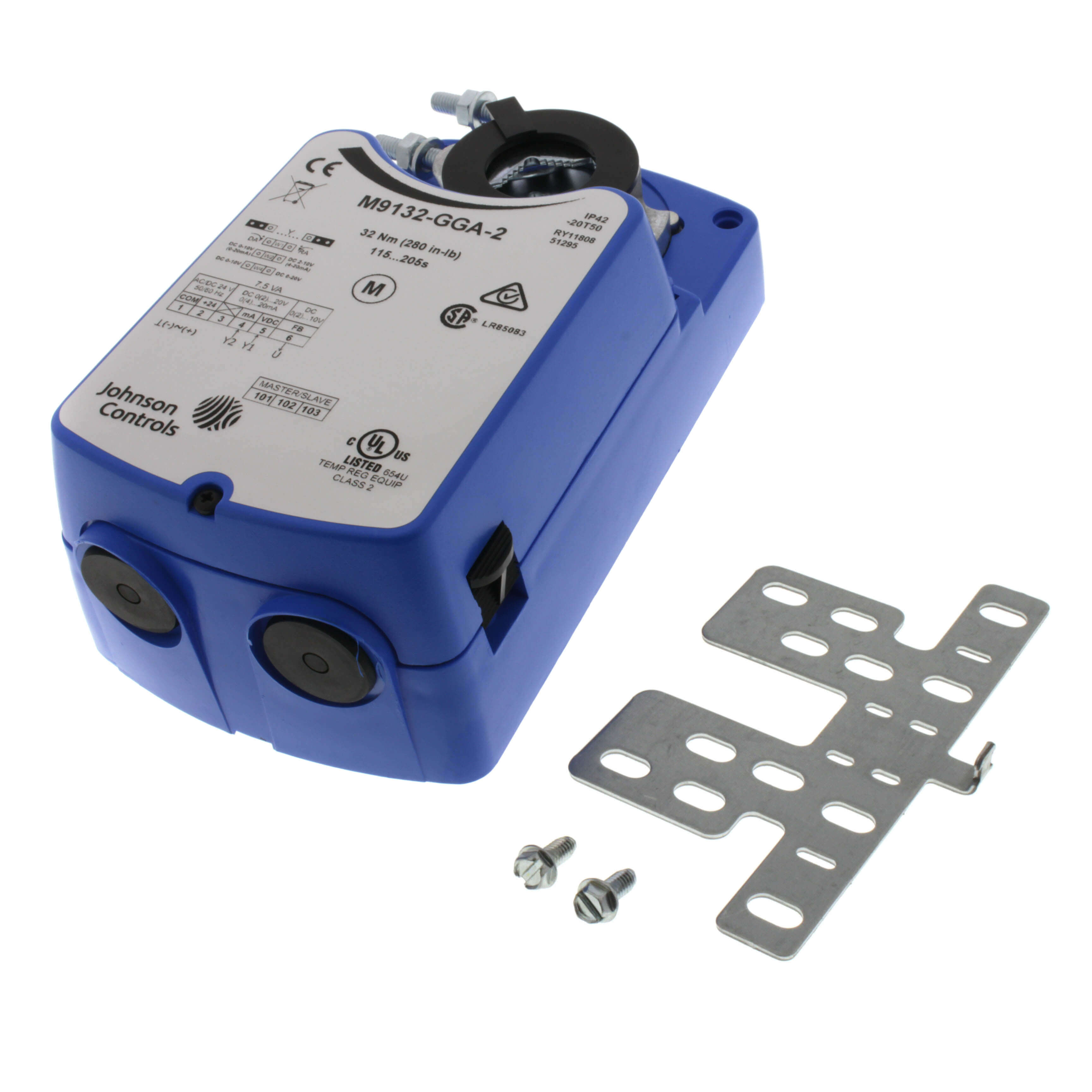 Johnson Controls M9132-GGA-2 Series M9132 Electric Non-Spring-Return Actuator, DC 0(2) to 10 V Control, 32 Nm Torque