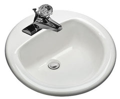 Mansfield Plumbing 239-4-WHITE 19-1/4 x 8-1/4 Drop-In Bathroom Sink