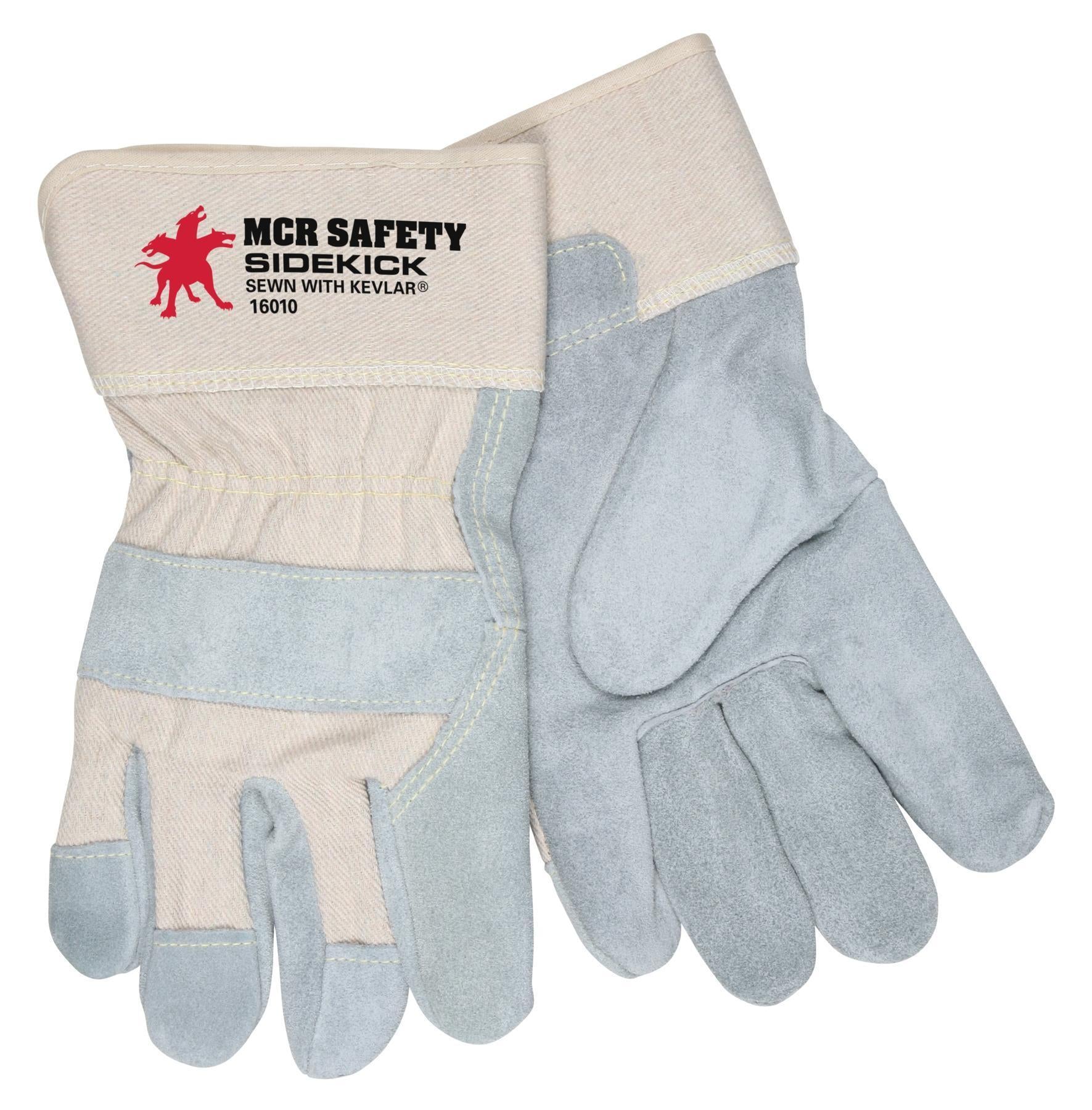 MCR Safety 16010L Sidekick Leather Palm Gloves Large