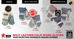 MCR Safety 1700M Big Jake Gloves Leather Palm Medium