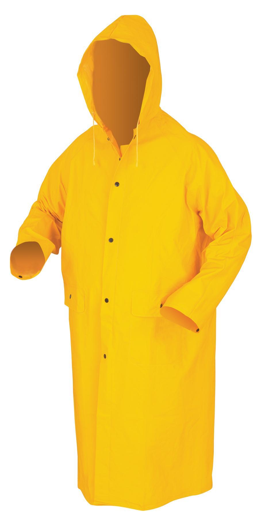 MCR Safety 200CXL Classic Rainwear Coat with Detachable Hood XL Yellow