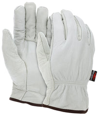 MCR Safety 3250M Insulated Driver's Gloves Premium Grade Cowhide Medium Red Fleece Lining