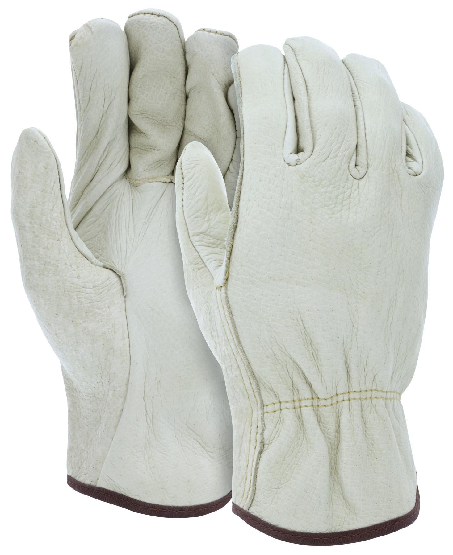 MCR Safety 3400XL Pair X-Large Beige Leather Driver Glove