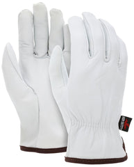 MCR Safety 3601L Premium Grade General Purpose Gloves, Drivers, Gunn Pattern/Standard Finger/Straight Thumb Style, L, Grain Goat Skin Leather