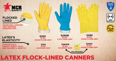 MCR Safety 5299P 5290P Industrial Grade Chemical-Resistant Gloves XL