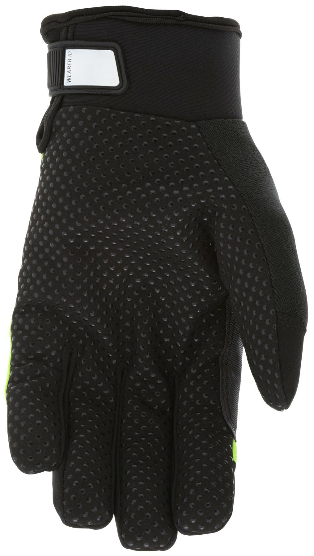 MCR Safety 926L Memphis Multi-Task Style Gloves Synthetic Leather Palm with PVC Dots Black Large 1-Pair