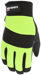 MCR Safety 926L Memphis Multi-Task Style Gloves Synthetic Leather Palm with PVC Dots Black Large 1-Pair