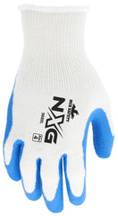 MCR Safety 9680S FlexTuff Work Gloves, White/Blue, Small, 10 gauge