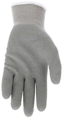 MCR Safety 9688S NXG Work Gloves, 10 Gauge Cotton Polyester, Gray Latex Palm/Fingertips