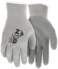 MCR Safety 9688S NXG Work Gloves, 10 Gauge Cotton Polyester, Gray Latex Palm/Fingertips