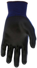 MCR Safety N9696XL Ninja Lite Work Gloves 18 Gauge Blue Nylon Shell Polyurethane Coated Palm and Fingertips X-Large