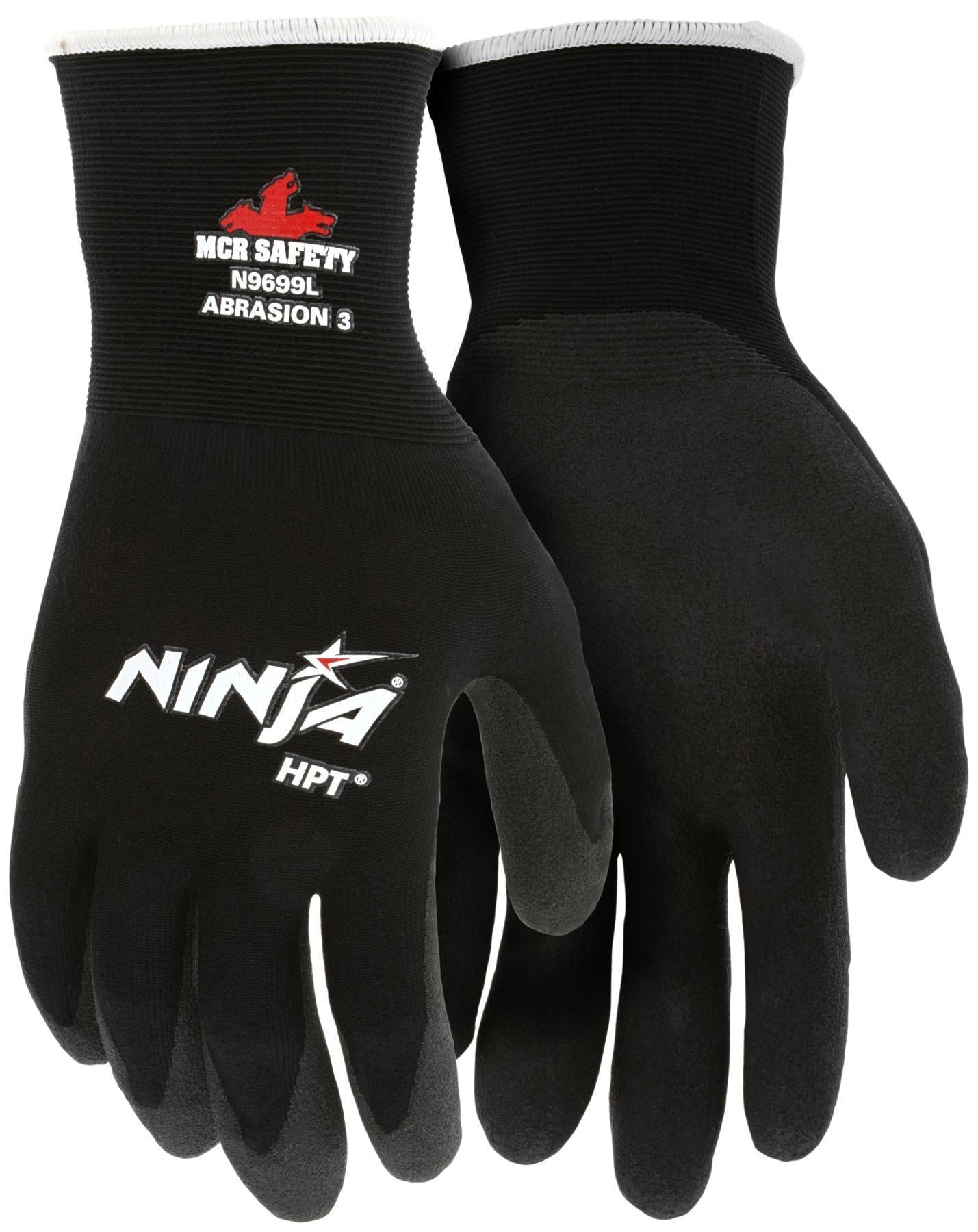 MCR Safety N9699L Ninja Dipped General Purpose Gloves Large HPT N9699