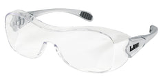 MCR Safety OG110AF Law® Over-The-Glass Single Lens Safety Glasses, Duramass® Anti-Fog, Clear Lens, Wrap Around Frame, Polycarbonate Frame, ANSI Z87+, CAN/CSA Z94.3