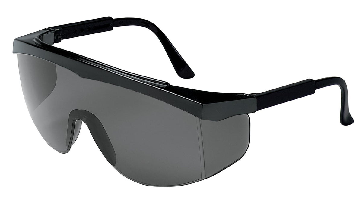 MCR Safety SS112 SFTY GLASS-STRATOS BLACK FRAMEGRAY LENS (12 PER BOX)