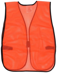 MCR Safety V201 General Purpose Non-ANSI Safety Vest Universal Hi-Viz Fluorescent Orange Polyester Mesh