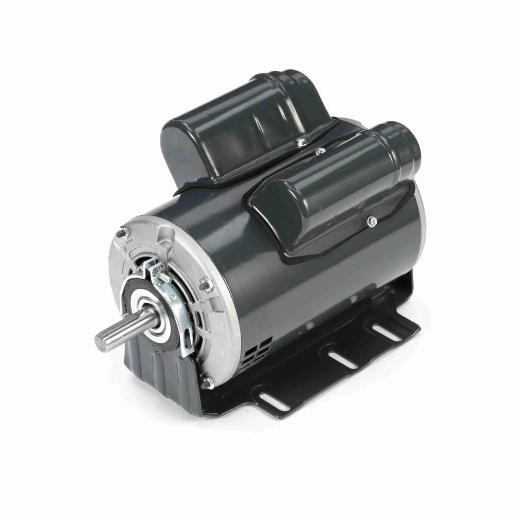 Marathon D115 56 Frame Open Drip Proof 56B34D2027 Belt Drive Motor, 1-1/2 hp, 3450 RPM, 115/208-230 VAC, 1 Phase, 1 Speed, Ball Bearing, Resilient Ring Mount, Capacitor Start