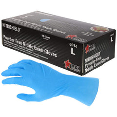 MCR Safety 6012L Premium Medical Grade Gloves, Powder Free Nitrile, 12 Inch, 6012