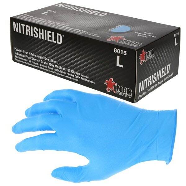 MCR Safety 6015XL Premium Grade Food Service Gloves, Powder Free Nitrile, 4 Mil Thick, Replacement MPN: 6015XL