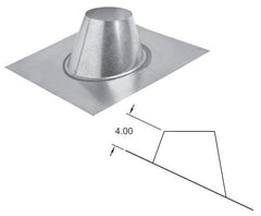 Metal-Fab 7MF Gas Vent Pipe Flashing, 7 Inch Roof Pitch, Cone Base Size 11 Inch