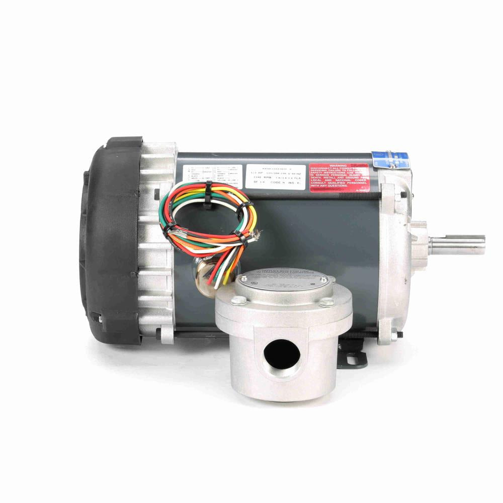 Marathon MG652 Explosion Proof Motor 1/3 HP Single Phase 115/208-230V Rigid Base Roll Steel