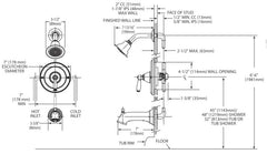 Moen T2153BN Tub and Shower Trim 2.5 GPM Brushed Nickel