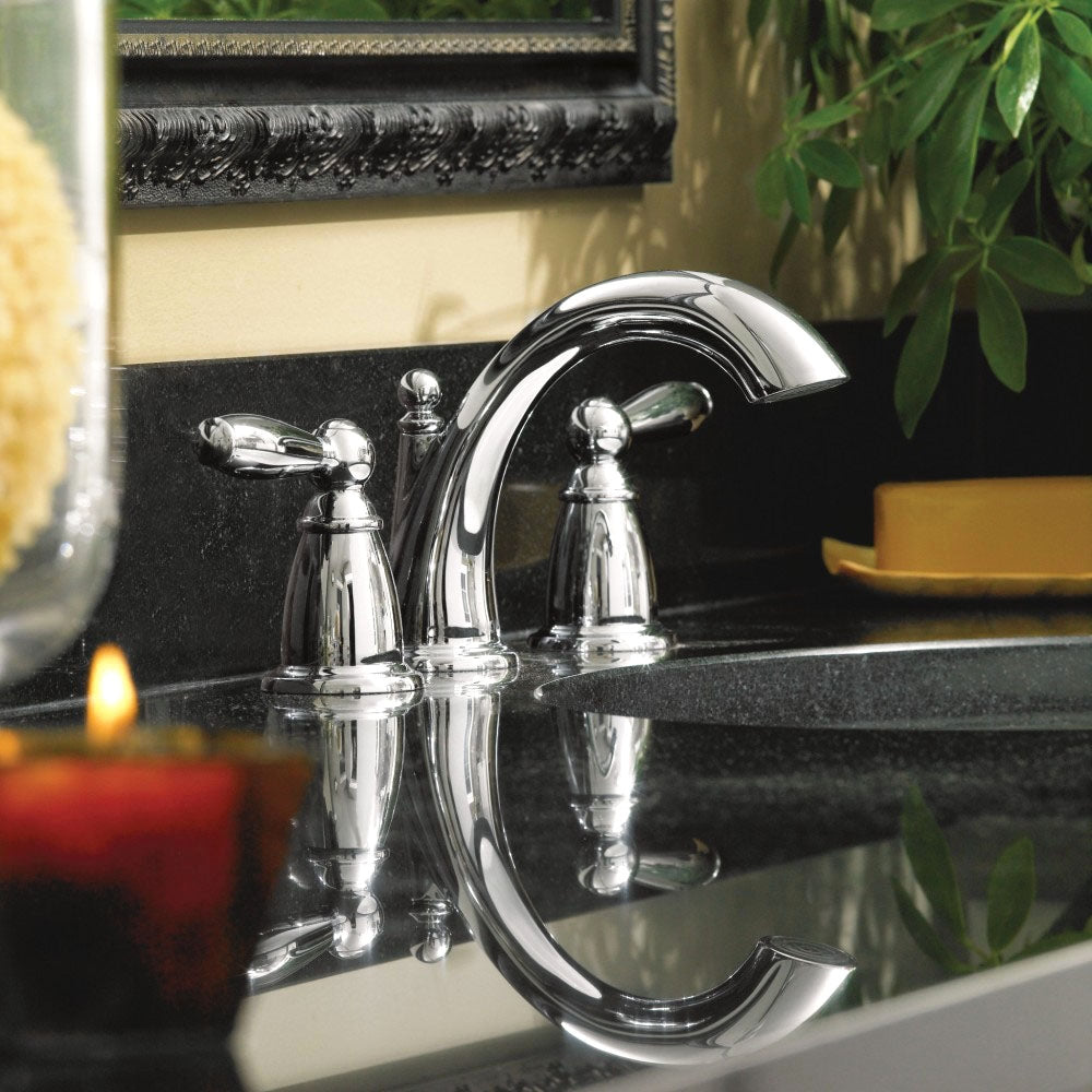 Moen T6620 Brantford Two Handle Widespread Bathroom Faucet in Chrome