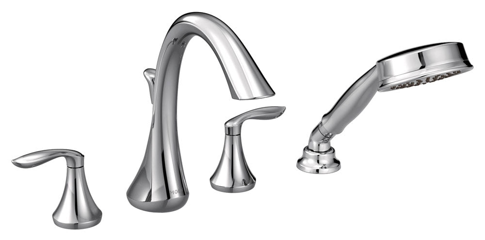 Moen T944 Two Handle Roman Tub Faucet with Hand Shower