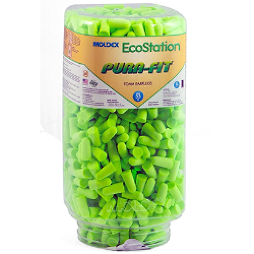 EcoStation 6706 Moldex Pura-Fit Refill Earplug Dispenser, 33 dB, Green, Polyurethane Foam