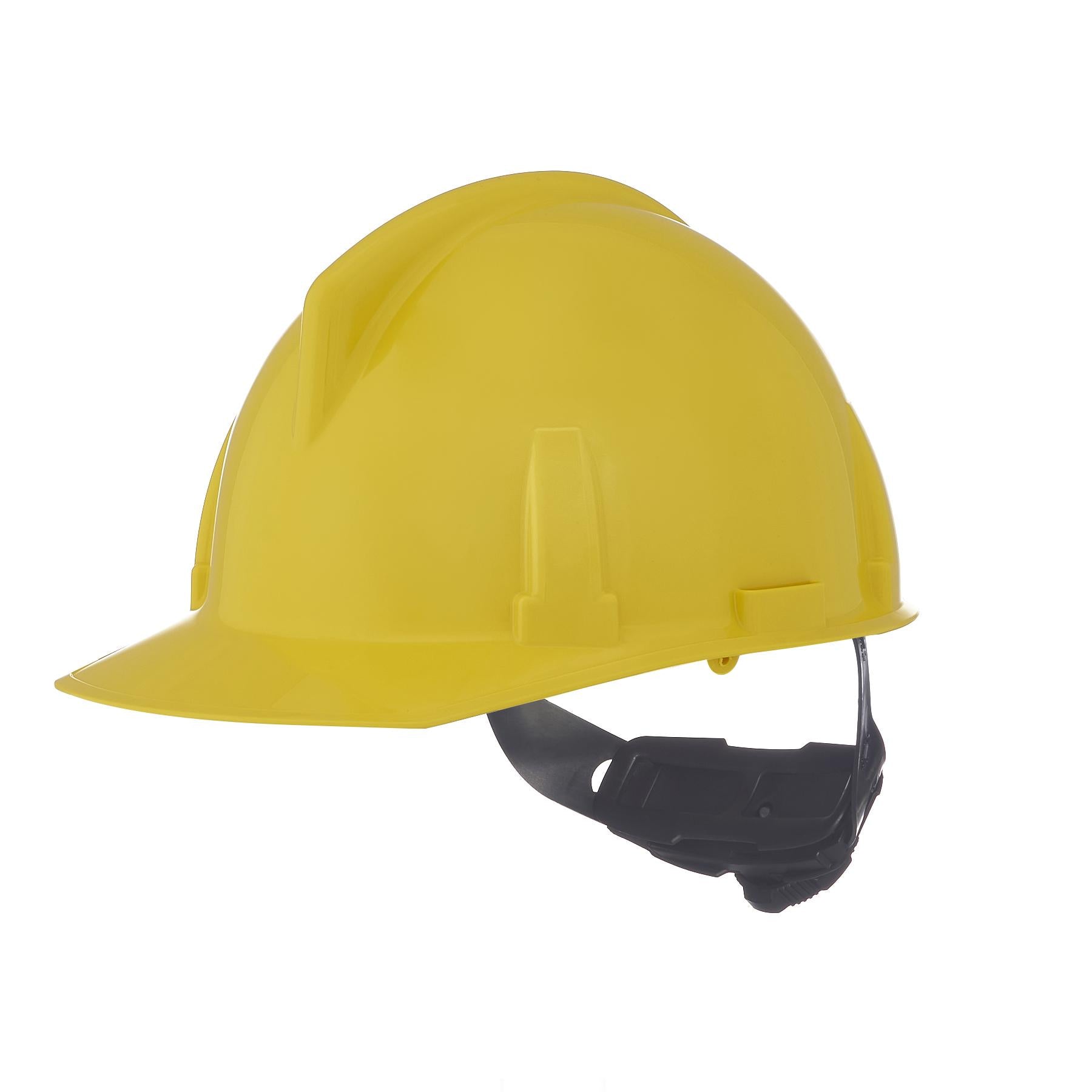 MSA 475378 Topgard Cap Style Safety Hard Hat with Fas-Trac III Ratchet Suspension | Slotted Polycarbonate Shell, for General Purpose and Elevated Temperatures - Standard Size in Yellow