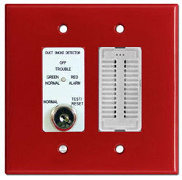 Air Products & Controls MSR-50RKA/R Remote with a Key, Sounder Assembly, Red Double Gang Plate