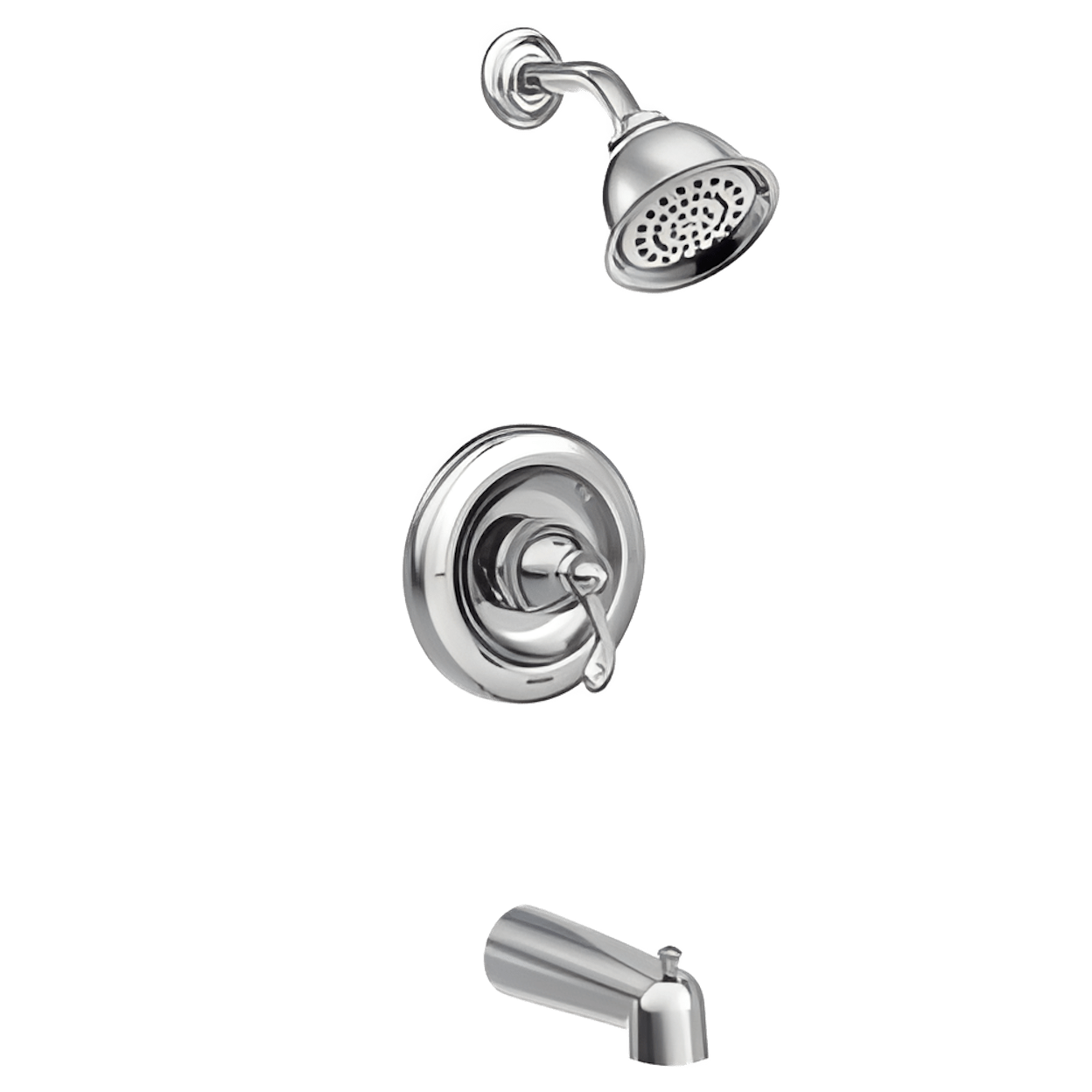 Moen T2123 Traditional One Handle Single Function Bathtub & Shower Faucet in Chrome (Trim Only)