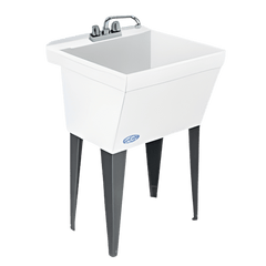 E L Mustee and Sons 17W Mustee Utilatub Durastone Wall-Mount Rectangular Single Bowl Laundry/Utility Tub 23 inch x 23-1/2 inch