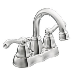 Moen WS84003 Traditional Two Handle Centerset Bathroom Sink Faucet in Chrome