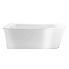 MAAX 105798-000-001 Maax Lounge 64 Inch x 34 Inch x 22 Inch Acrylic Freestanding Soaking Bathtub, End Drain, White